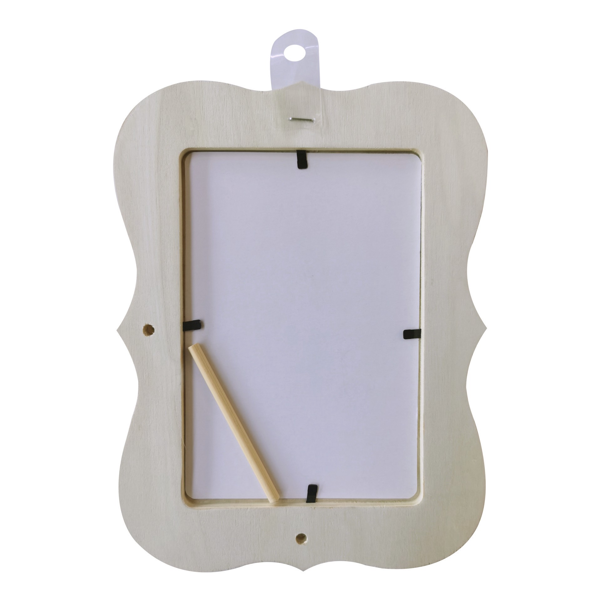 slide 3 of 4, 4" X 6" Ready-To-Finish Scalloped Edges Wood Frame By Make Market, 4 in x 6 in