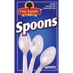 Our Family Heavy Duty Plastic Spoons