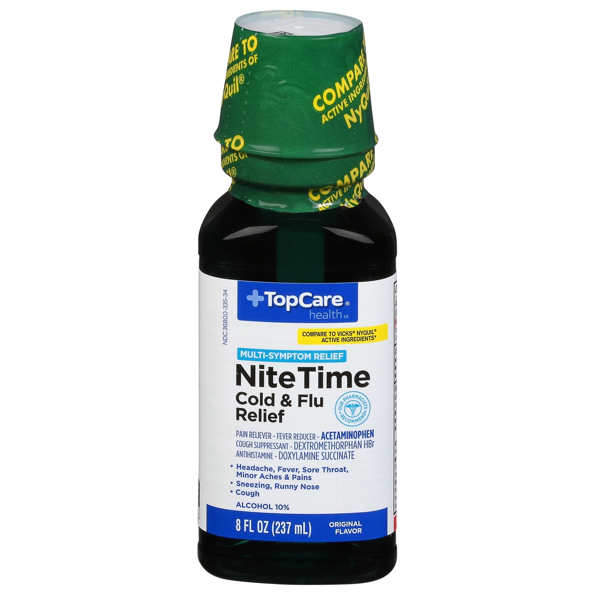 TopCare Nite Time Cold Flu Relief Original Flavor 8 fl oz Shipt