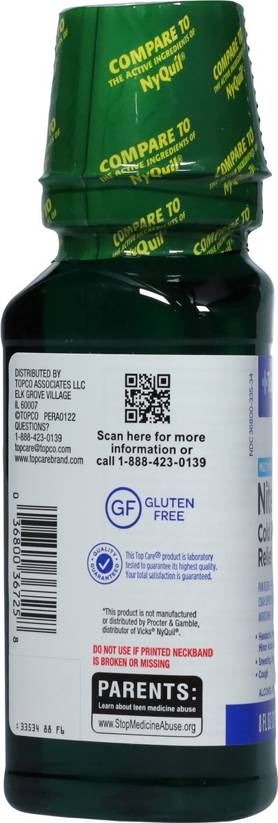 slide 7 of 9, TopCare Health Multi-Symptom Relief NiteTime Original Flavor Cold & Flu Relief 8 fl oz, 8 fl oz