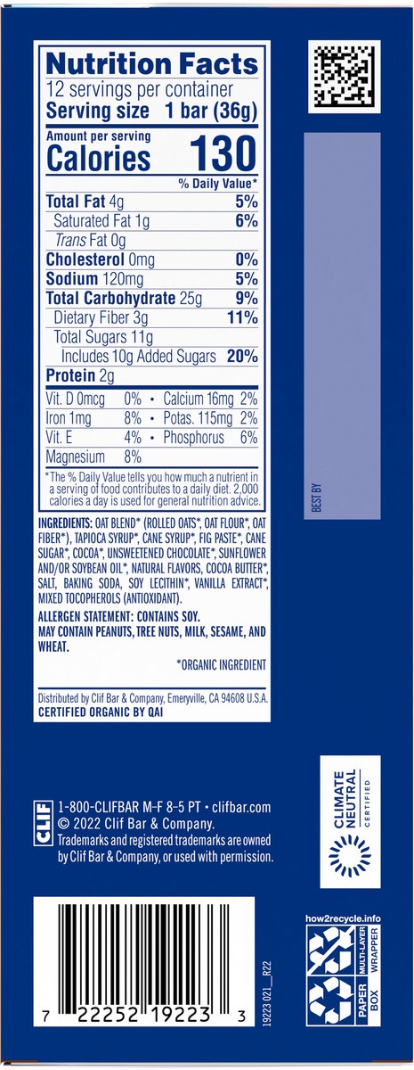 slide 4 of 9, Zbar - Chocolate Brownie - Soft-Baked Energy Snack Bars - Non-GMO - 11g Whole Grains - USDA Organic Granola Bars (12 Pack), 12 ct
