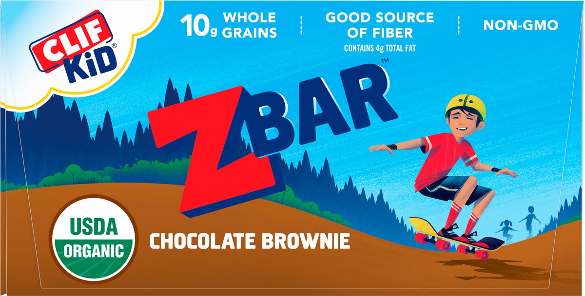 slide 6 of 9, Zbar - Chocolate Brownie - Soft-Baked Energy Snack Bars - Non-GMO - 11g Whole Grains - USDA Organic Granola Bars (12 Pack), 12 ct
