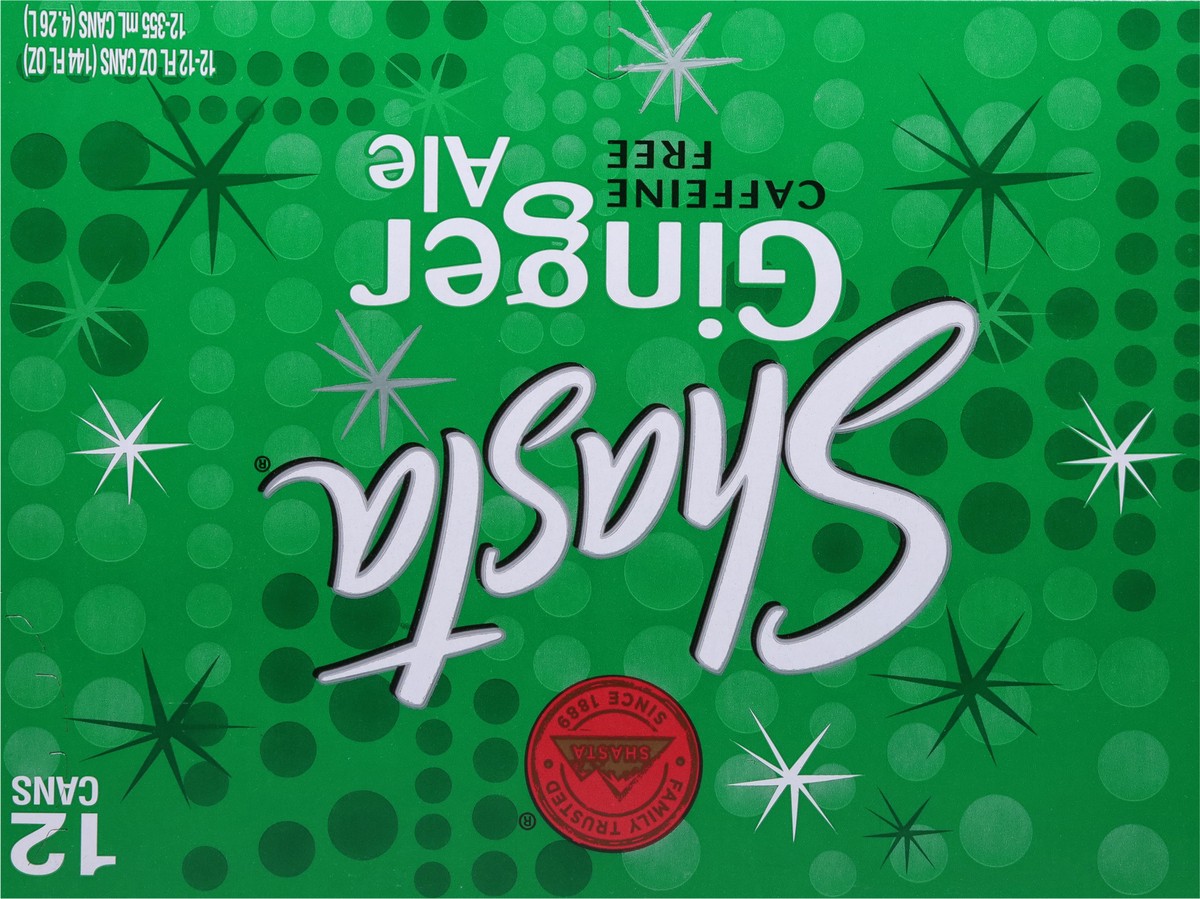 slide 4 of 12, Shasta Caffeine Free Ginger Ale - 12 ct, 12 ct