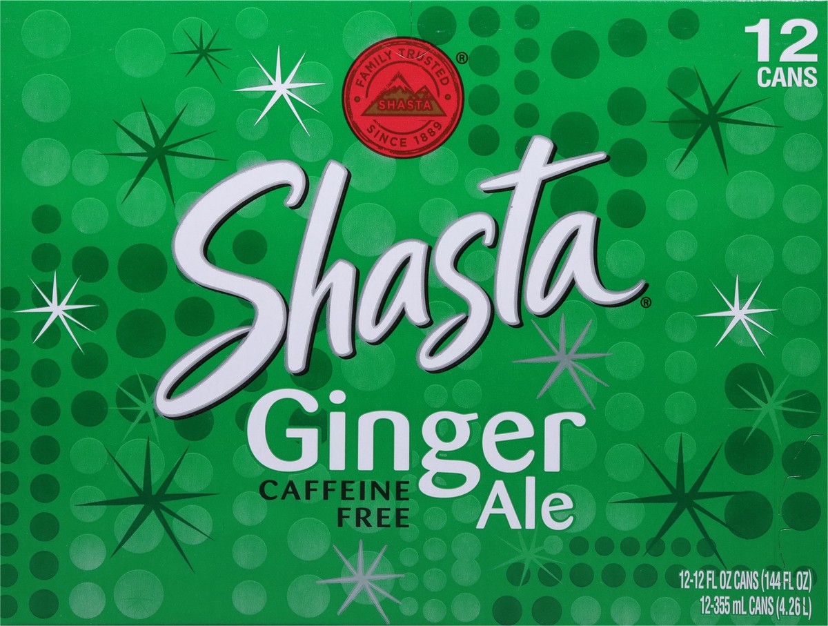 slide 5 of 12, Shasta Caffeine Free Ginger Ale - 12 ct, 12 ct