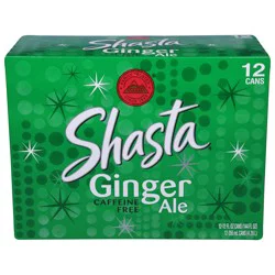 Shasta Caffeine Free Ginger Ale - 12 ct