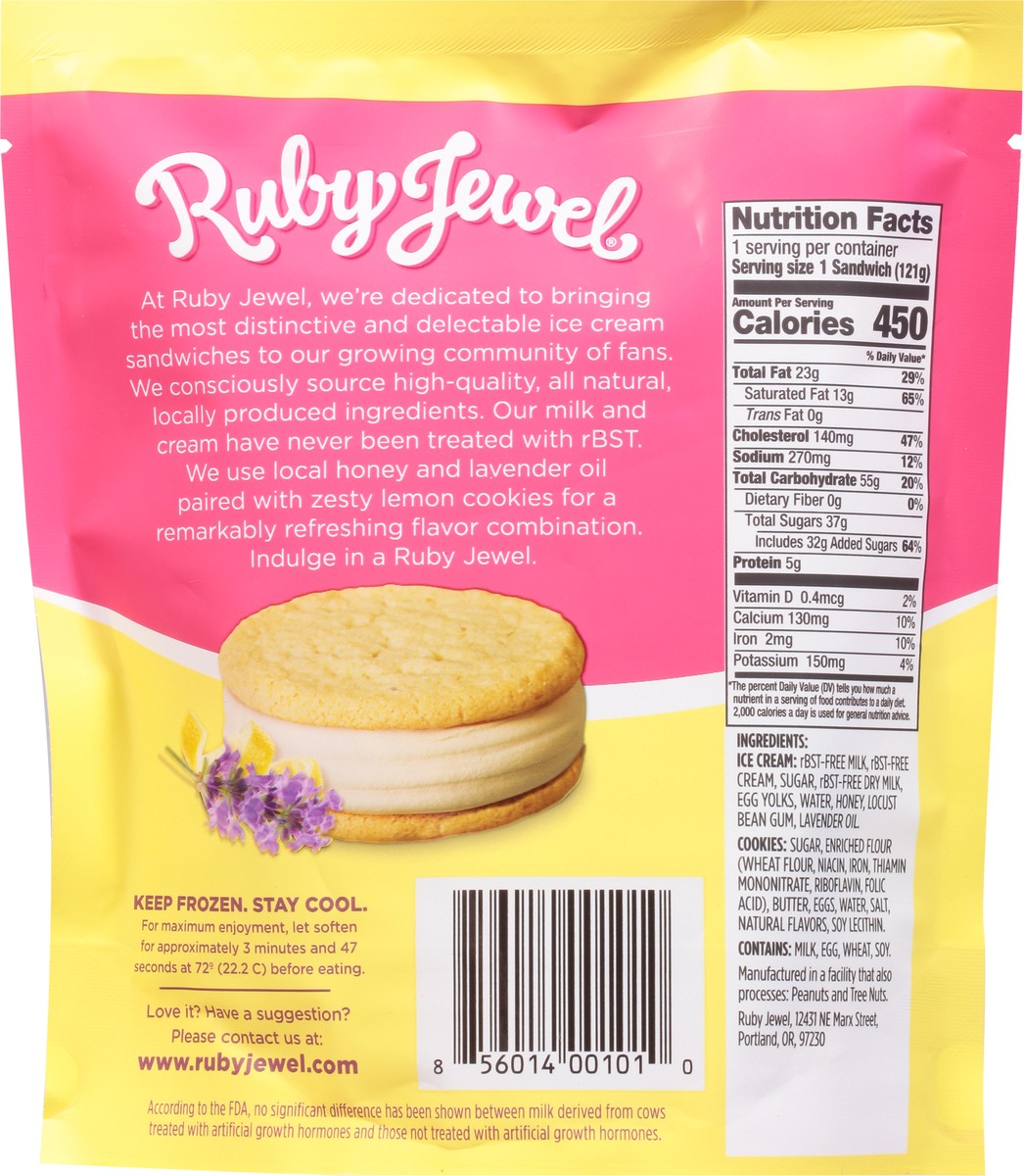 slide 4 of 9, Ruby Jewel Lemon Honey Lavendar Cookie Sandwich, 5.25 oz
