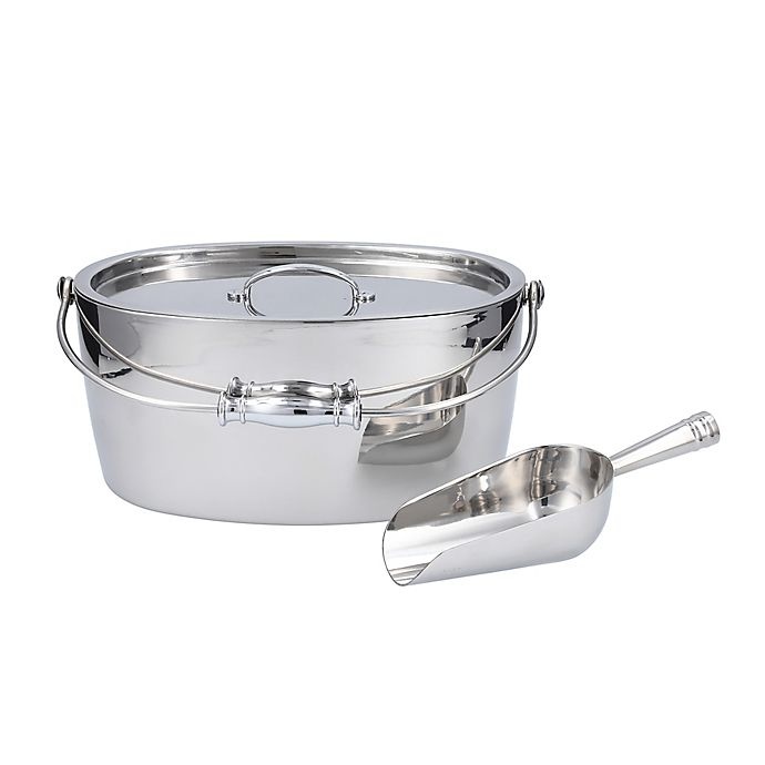 slide 1 of 1, Fortessa Stainless Steel Ice Bucket and Scoop, 1 ct