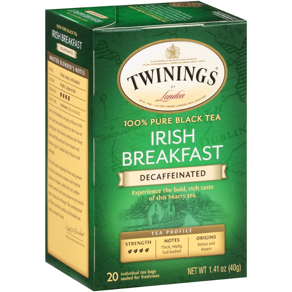 slide 2 of 7, Decaffeinated Irish Breakfast 20 ct Tea Bags, 20 ct; 1.41 oz
