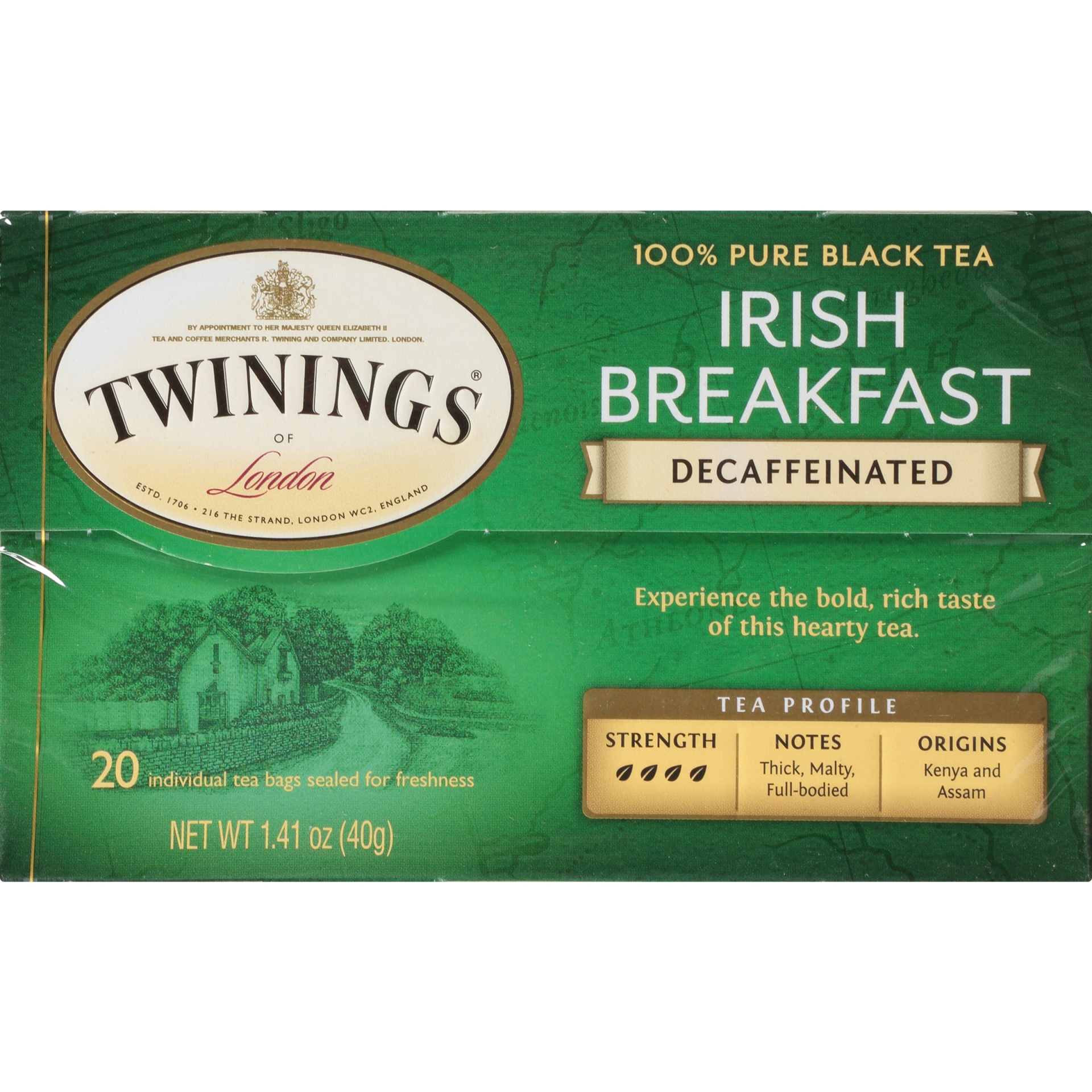 slide 6 of 7, Decaffeinated Irish Breakfast 20 ct Tea Bags, 20 ct; 1.41 oz