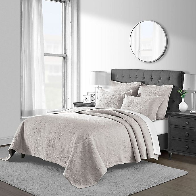 slide 1 of 4, Emerson Matelasse Twin Coverlet Set - Taupe, 1 ct