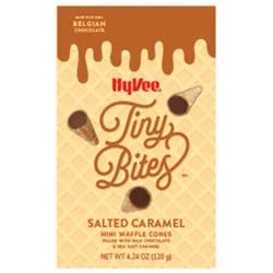Hy-Vee Tiny Bites, Salted Caramel Mini Waffle Cones