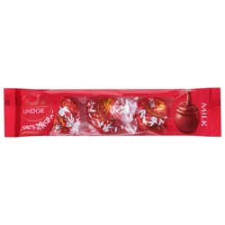 Lindt LINDOR Milk Chocolate Candy Truffles, Chocolates with Smooth, Melting Truffle Center, 1.3 oz., 3 Pack