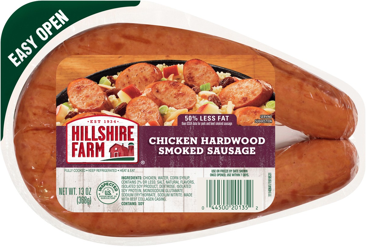 slide 6 of 7, Hillshire Farm Chicken Hardwood Smoked Sausage, 13 oz., 368.54 g