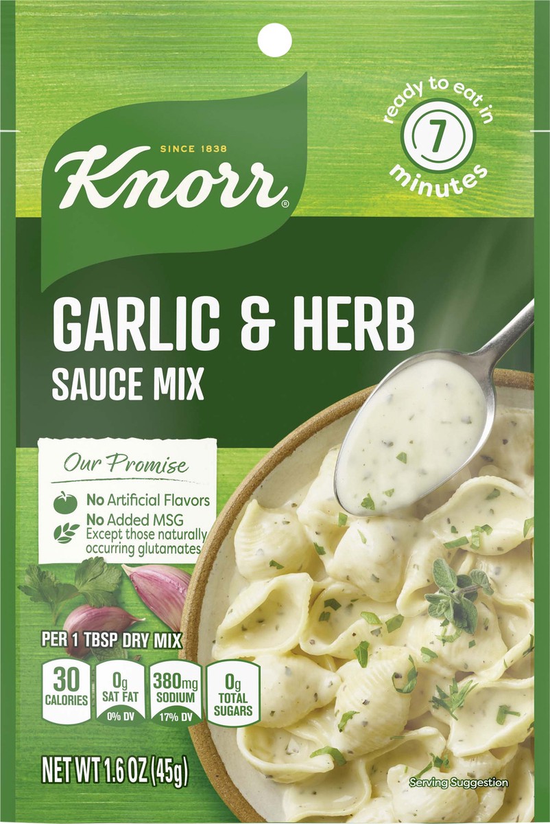 slide 3 of 7, Knorr Sauce Mix Garlic & Herb 1.6 oz, 1.6 oz