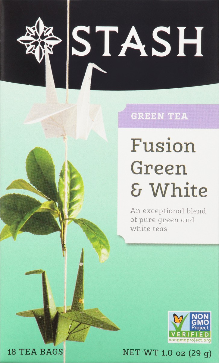 slide 6 of 9, Stash Green Tea, Fusion Green & White, Tea Bags - 18 ct, 18 ct