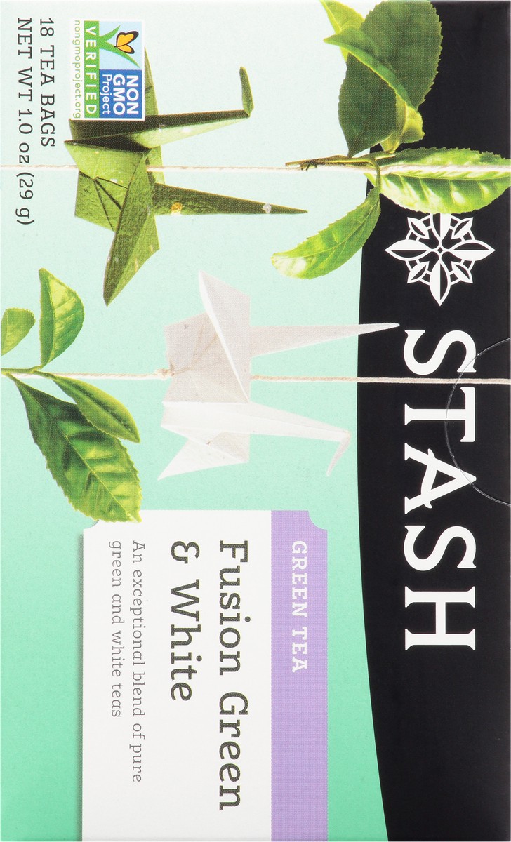 slide 5 of 9, Stash Green Tea, Fusion Green & White, Tea Bags - 18 ct, 18 ct