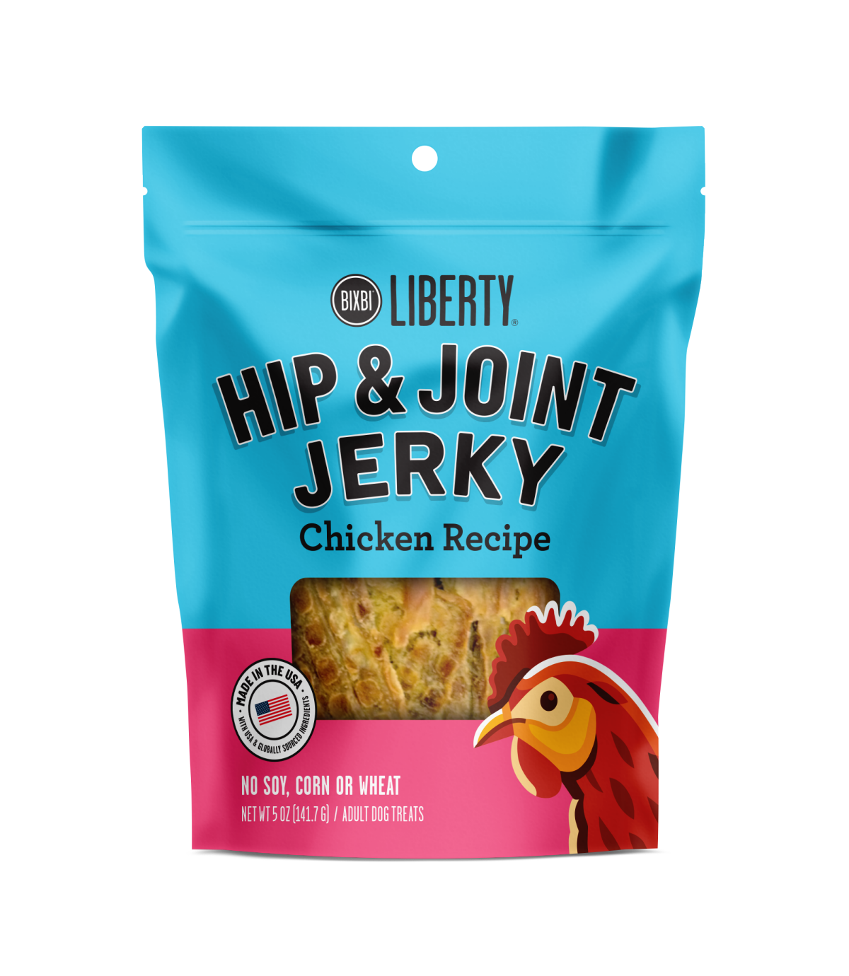 slide 1 of 9, Liberty Adult Hip & Joint Jerky Chicken Recipe Dog Treats 5 oz, 5 oz