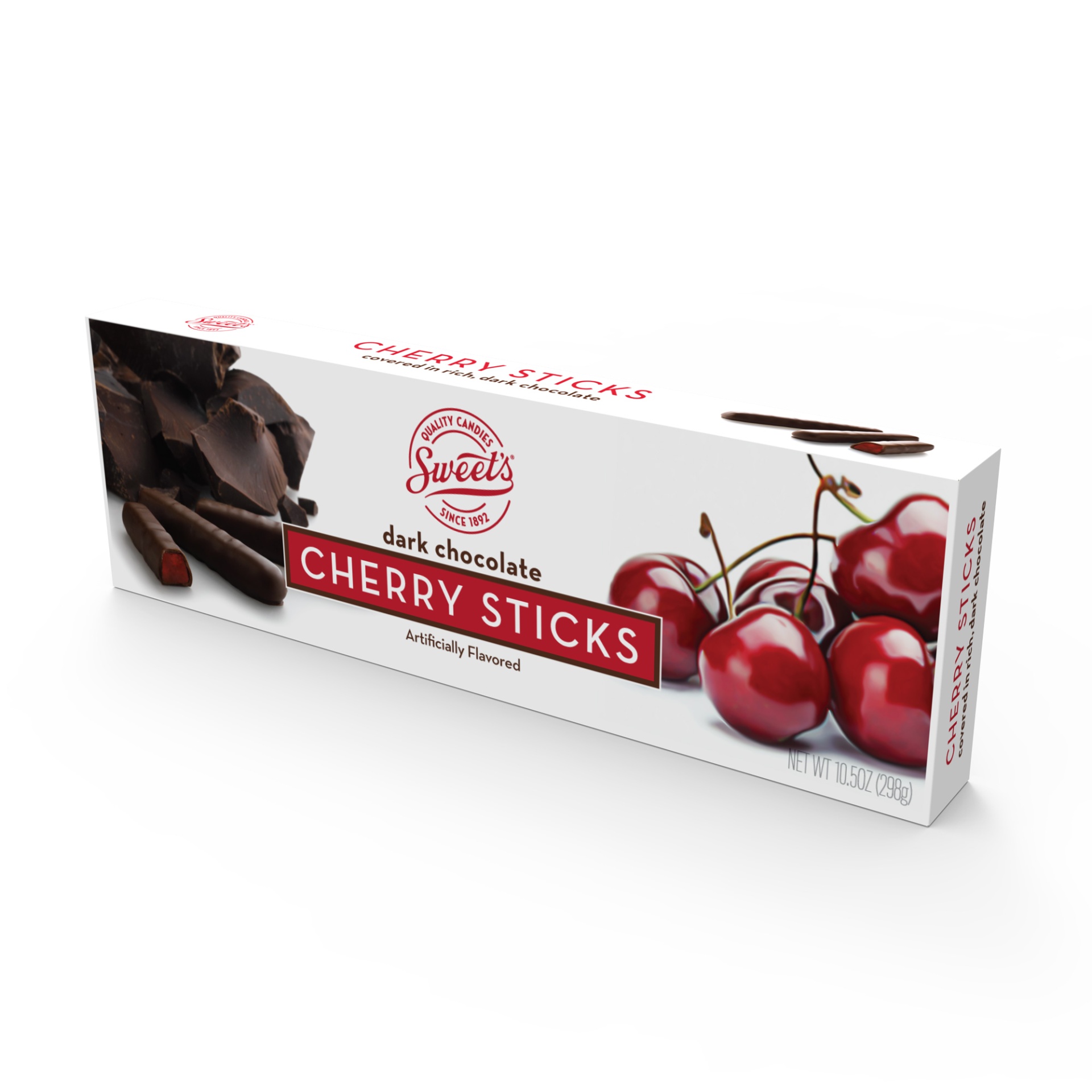 slide 1 of 1, Sweet's Dark Chocolate Cherry Sticks, 10.5 oz