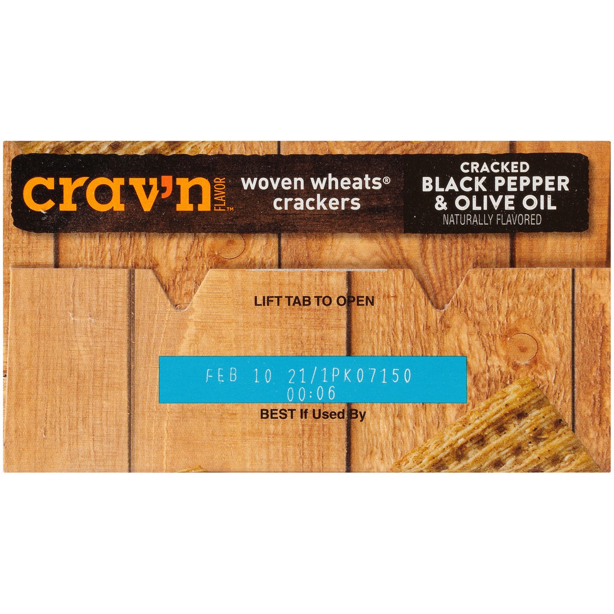 slide 6 of 9, Crav'n Flavor Cracked Black Pepper & Olive Oil Woven Wheats Crackers - 9 oz, 9 oz