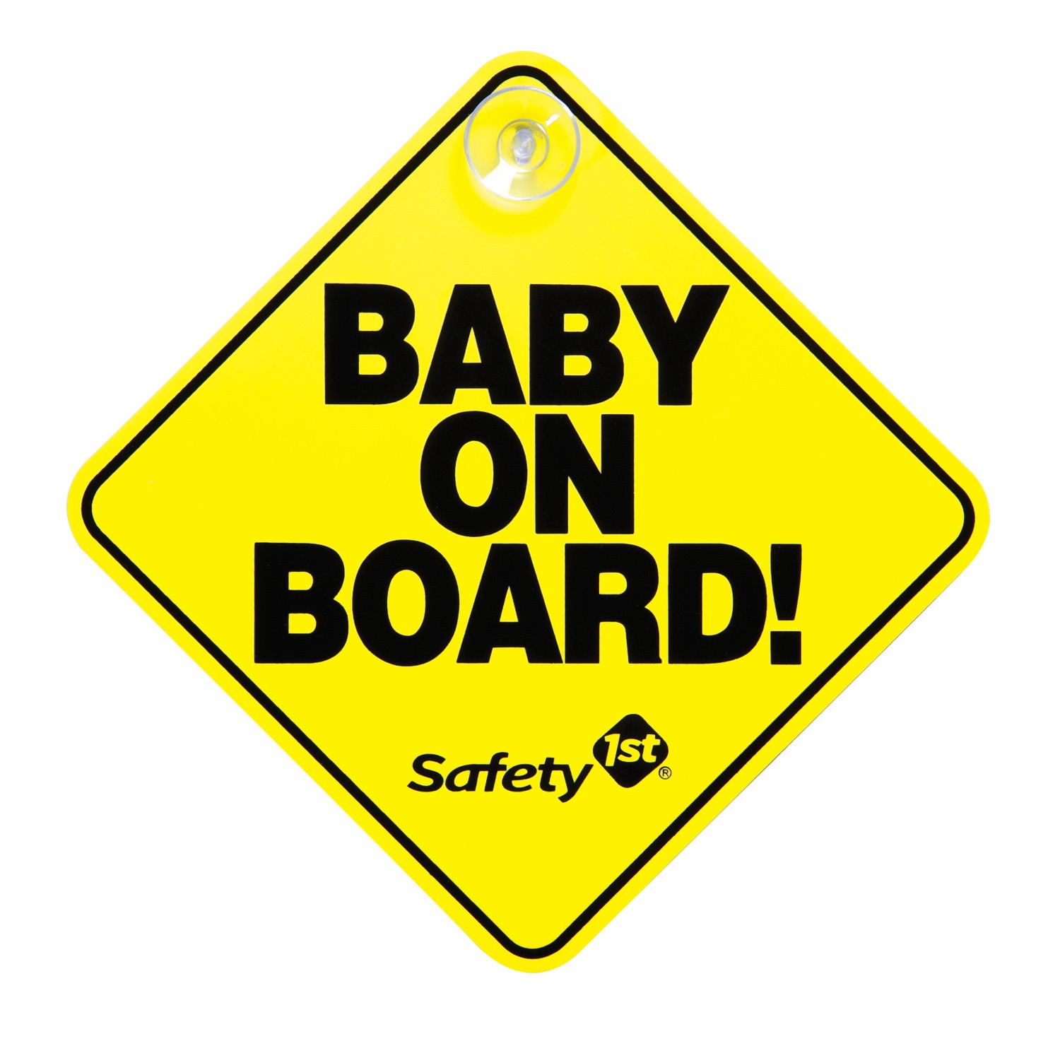 slide 2 of 5, Safety 1ˢᵗ Baby On Board Sign, Yellow, 0.13 lb