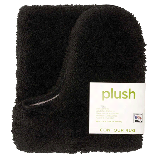 slide 4 of 5, Mohawk Plush Contour Bath Rug, 20"x24" Black, 1 ct
