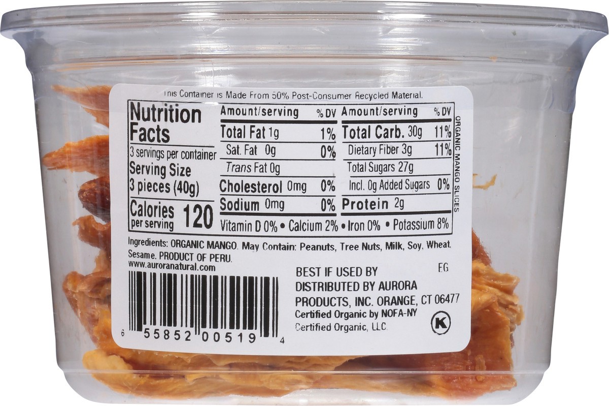 slide 4 of 9, Aurora Natural Organic Slices Mango 4.5 oz, 4.5 oz