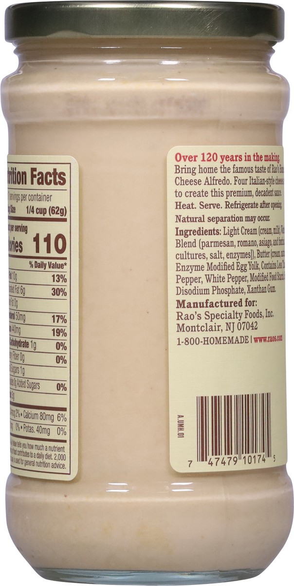 slide 3 of 12, Rao's Homemade Four Cheese Alfredo Sauce 15 oz, 15 oz