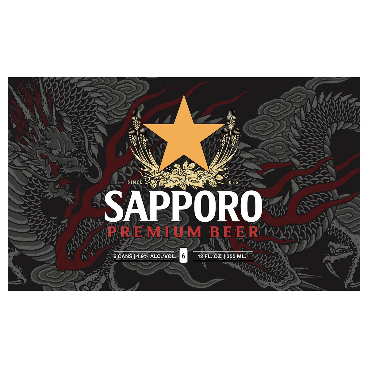 slide 9 of 9, Sapporo Premium Beer 6pk 12oz Cans, 6 ct; 12 oz