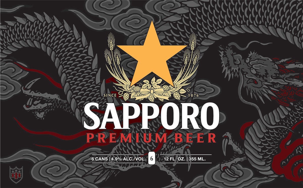 slide 7 of 9, Sapporo Premium Beer 6pk 12oz Cans, 6 ct; 12 oz