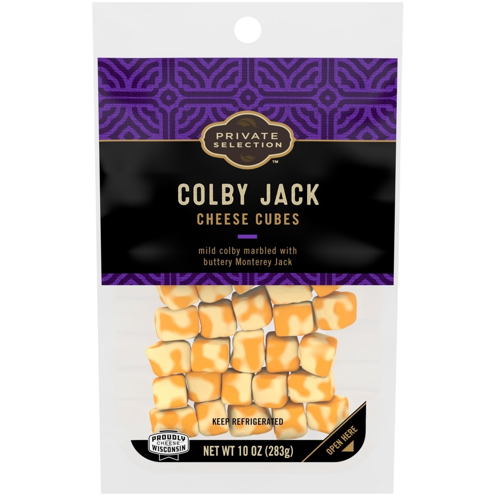 slide 1 of 1, Private Selection Mild Colby Jack Cheese Cubes, 10 oz