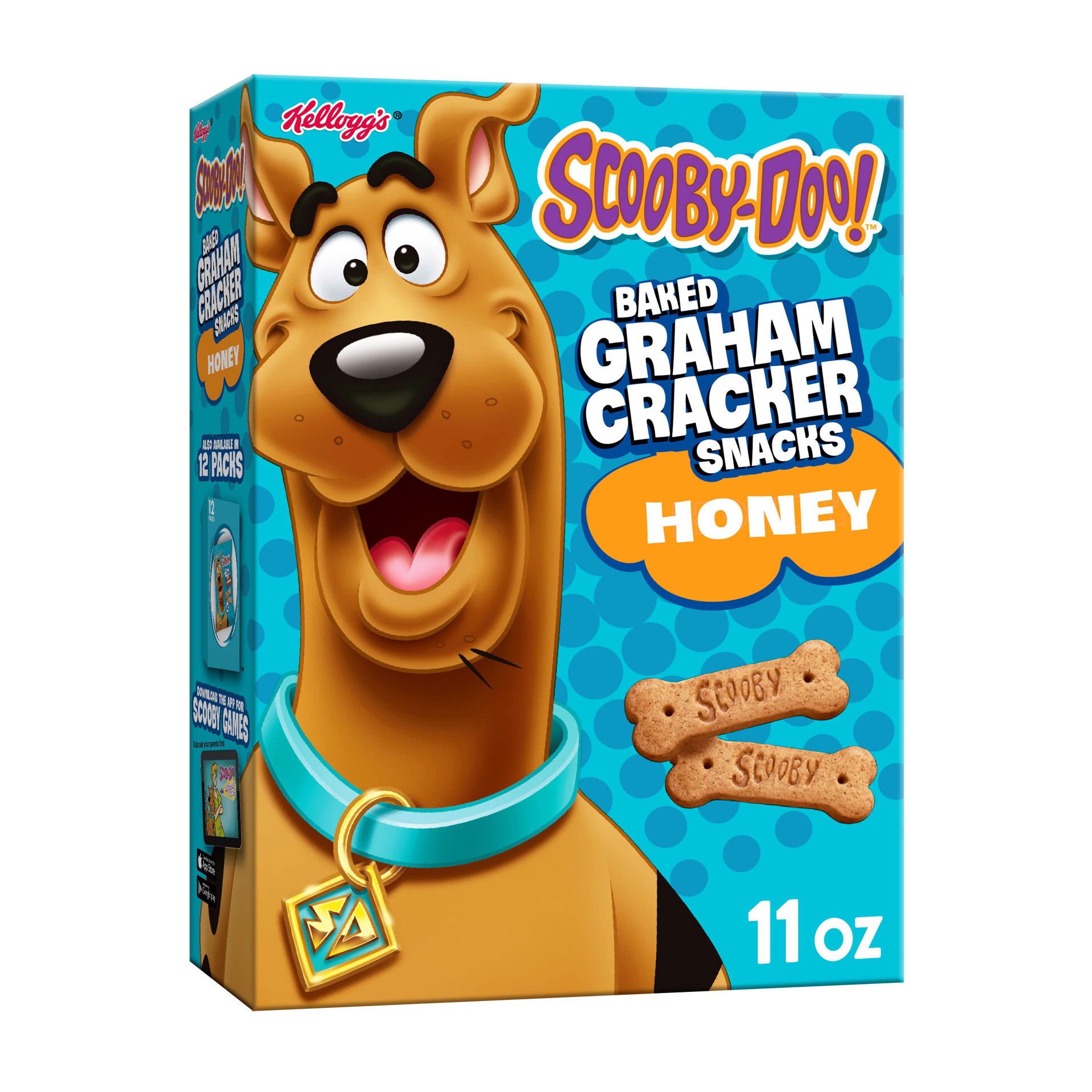 slide 1 of 5, Scooby-Doo! Kellogg's SCOOBY-DOO! Baked Graham Cracker Snacks, Honey, 11 oz, 11 oz