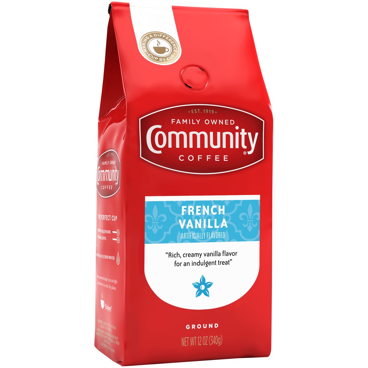 slide 2 of 9, Community Coffee Coffee French Vanilla Ground Coffee 12 oz. Bag, 12 oz