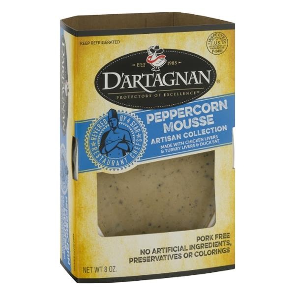 slide 1 of 4, D'Artagnan Dartagnan Peppercorn Mousse, 8 oz