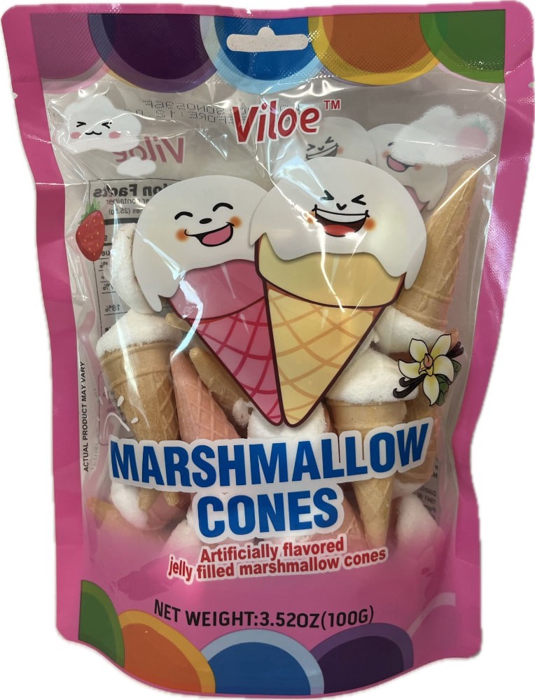 slide 1 of 1, Viloe™ Marshmallow Cones, 3.52 oz