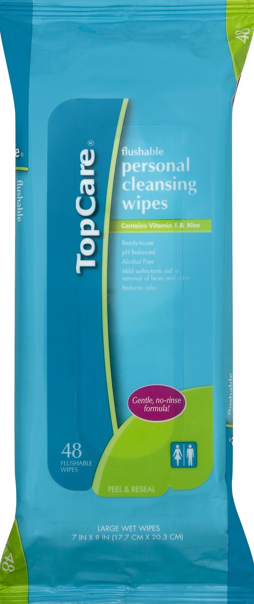 slide 5 of 6, TopCare Cleansing Wipes, 48 ct