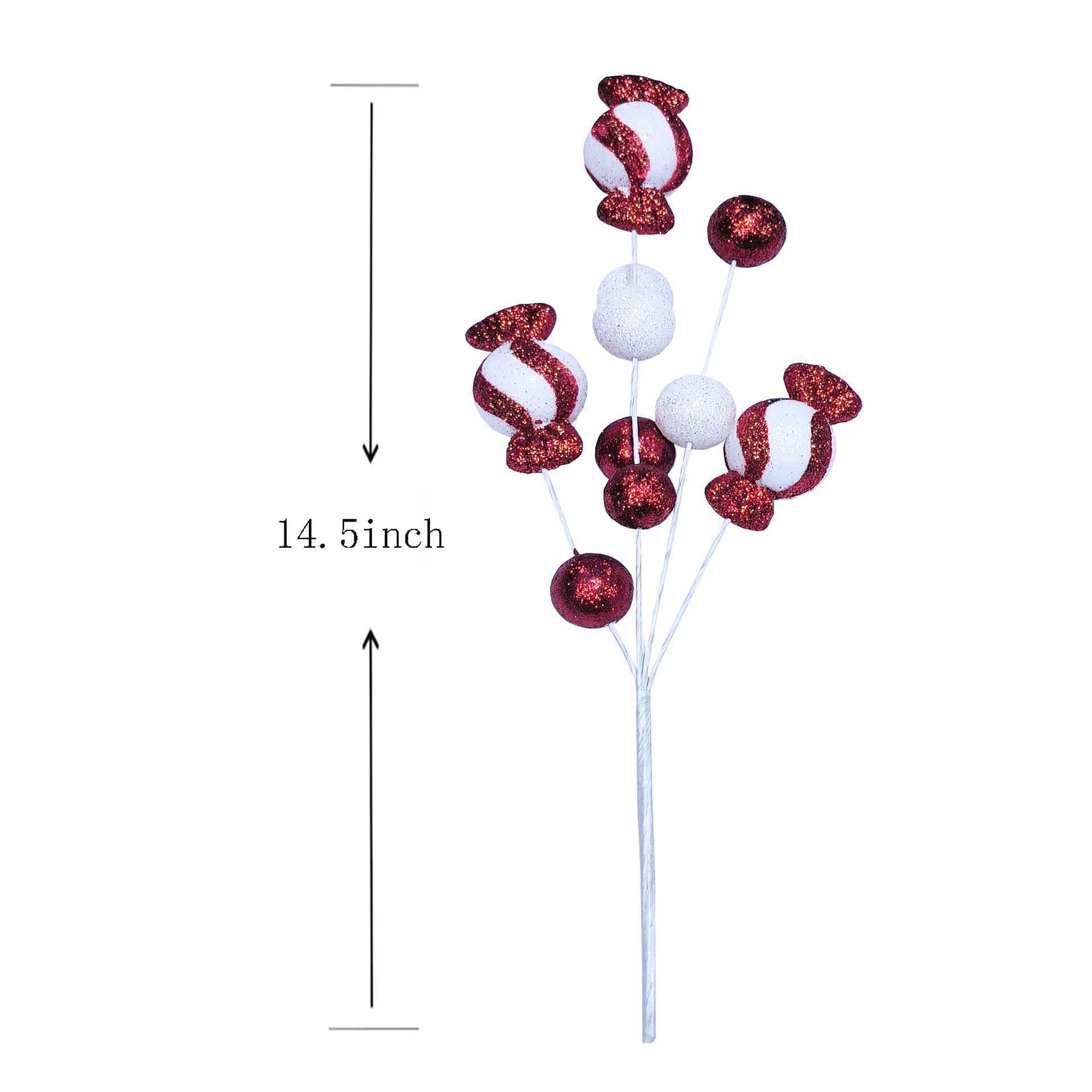 slide 3 of 3, 14.5" Glitter Candy Spray Pick By Ashland, 14.5 in