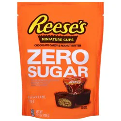 Reese's Zero Sugar Chocolate Candy & Peanut Butter Miniature Cups 15.5 oz