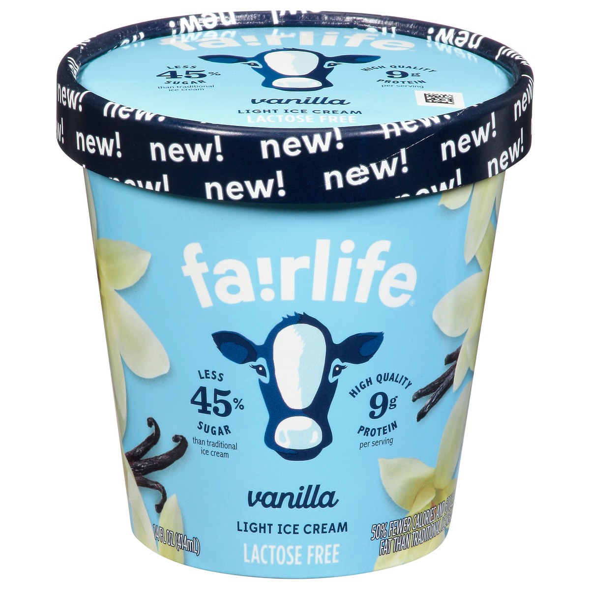 slide 1 of 9, fairlife Light Vanilla Ice Cream 14 fl oz, 14 oz
