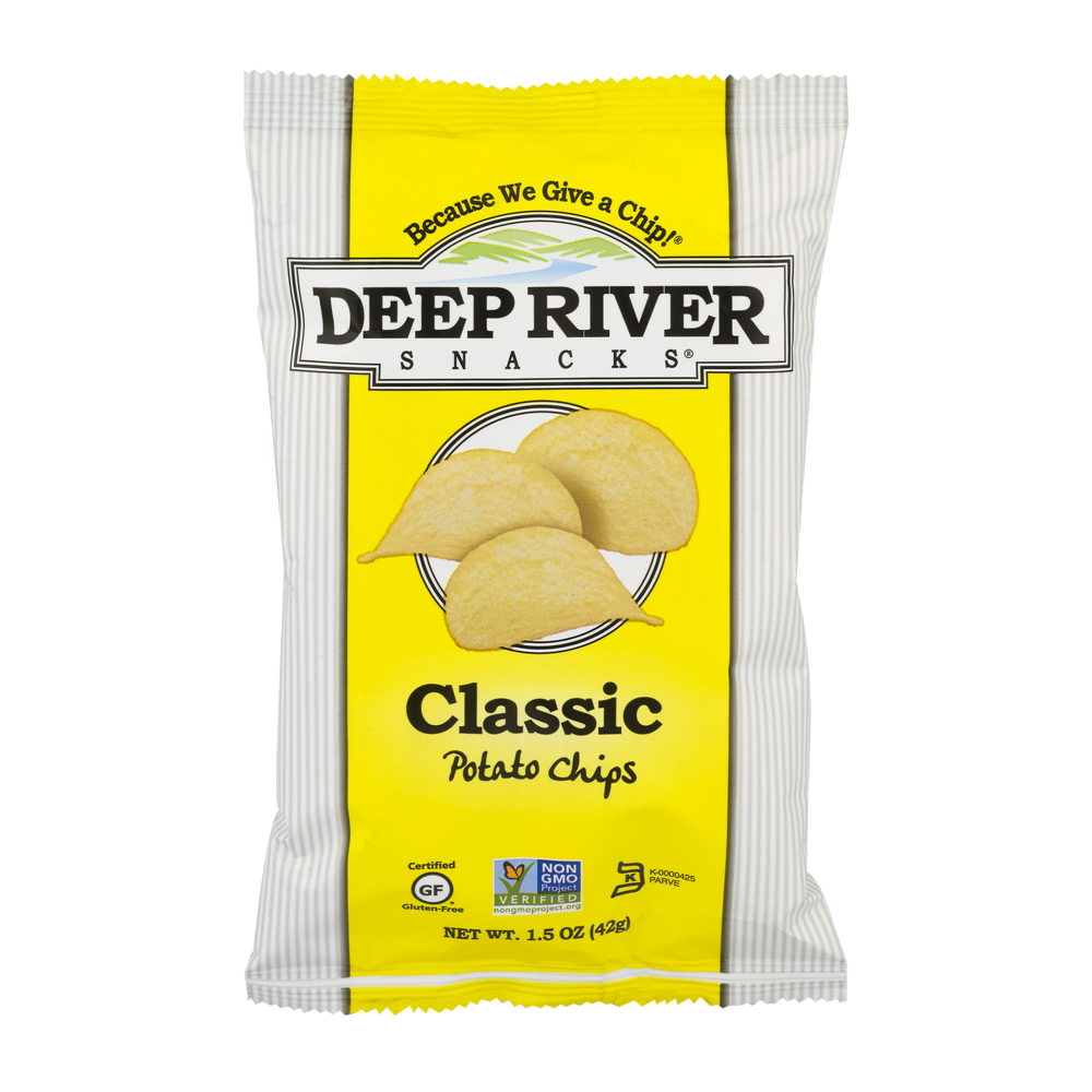 slide 1 of 5, Deep River Snacks Potato Chips, Classic, 1.5 oz