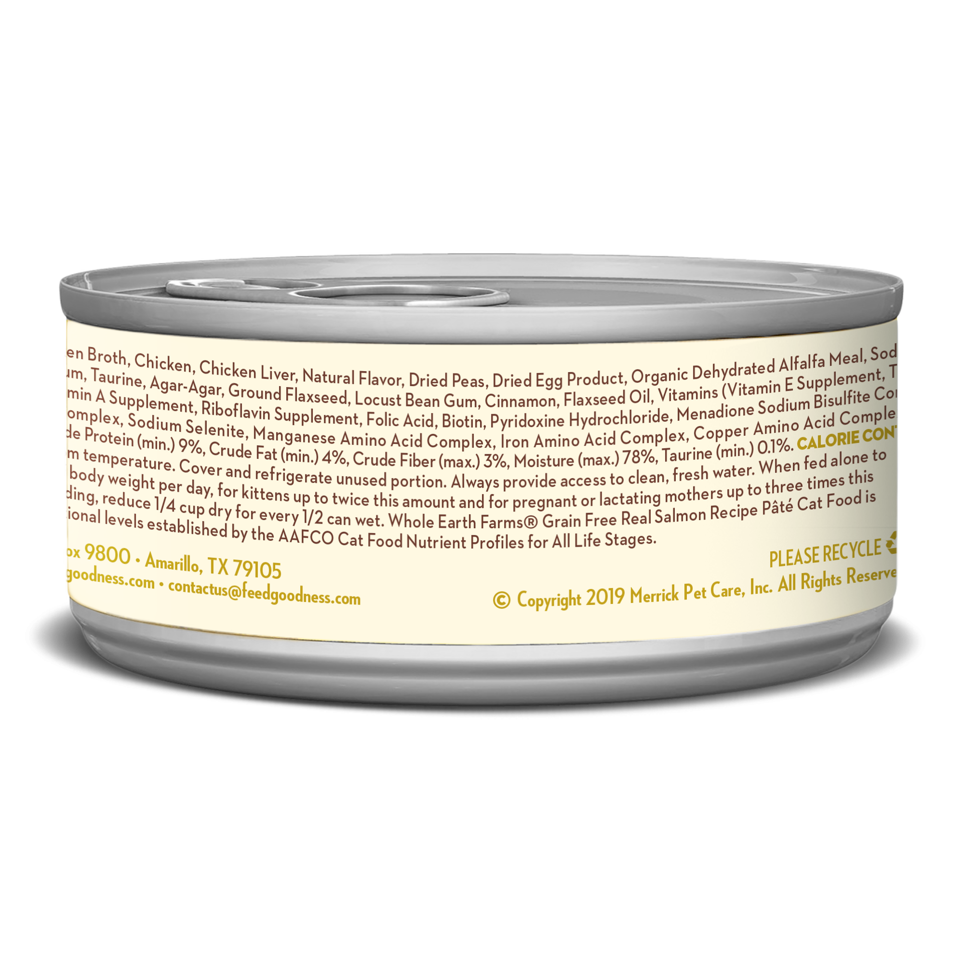 slide 2 of 2, Whole Earth Farms Grain Free Real Salmon Recipe Wet Cat Food - 5 oz Can, 5 oz