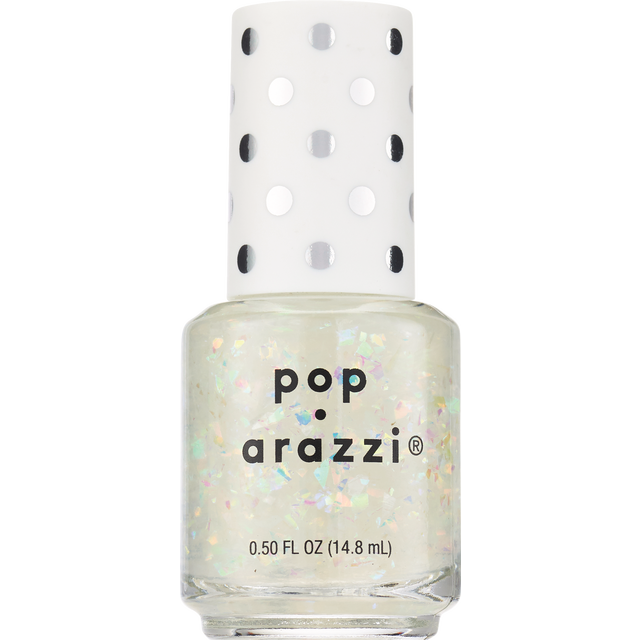 slide 1 of 1, POPARAZZI Pop-Arazzi Nail Polish Top Coat Glitter Iridescent Green, 1 ct