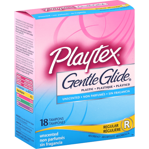 slide 2 of 2, Playtex Simply Gentle Glide Tampons Unscented Regular Absorbency - 20 Count, 20 ct