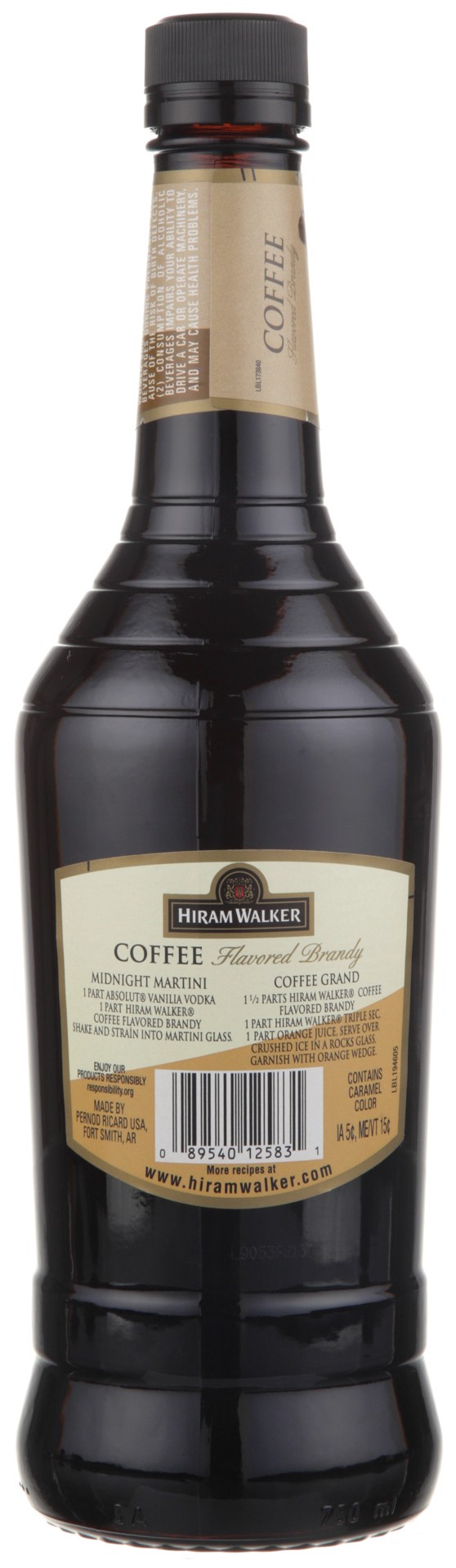 slide 2 of 5, Hiram Walker Original Coffee Flavored Brandy 750 ml, 750 ml