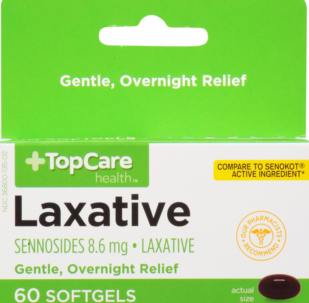 slide 3 of 10, TopCare Topcare Laxative Sennosides 8.6 Mg Softgels, 60 ct