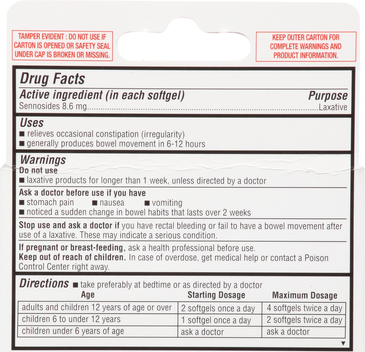 slide 5 of 10, TopCare Topcare Laxative Sennosides 8.6 Mg Softgels, 60 ct