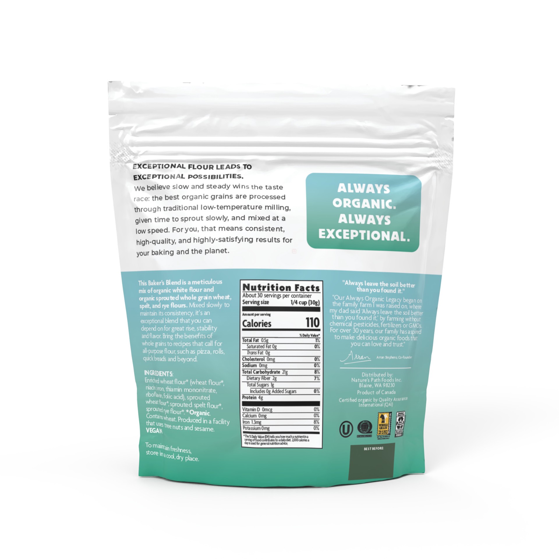 slide 2 of 4, Nature's Path Organic Baker's Blend Flour 32 oz, 32 oz