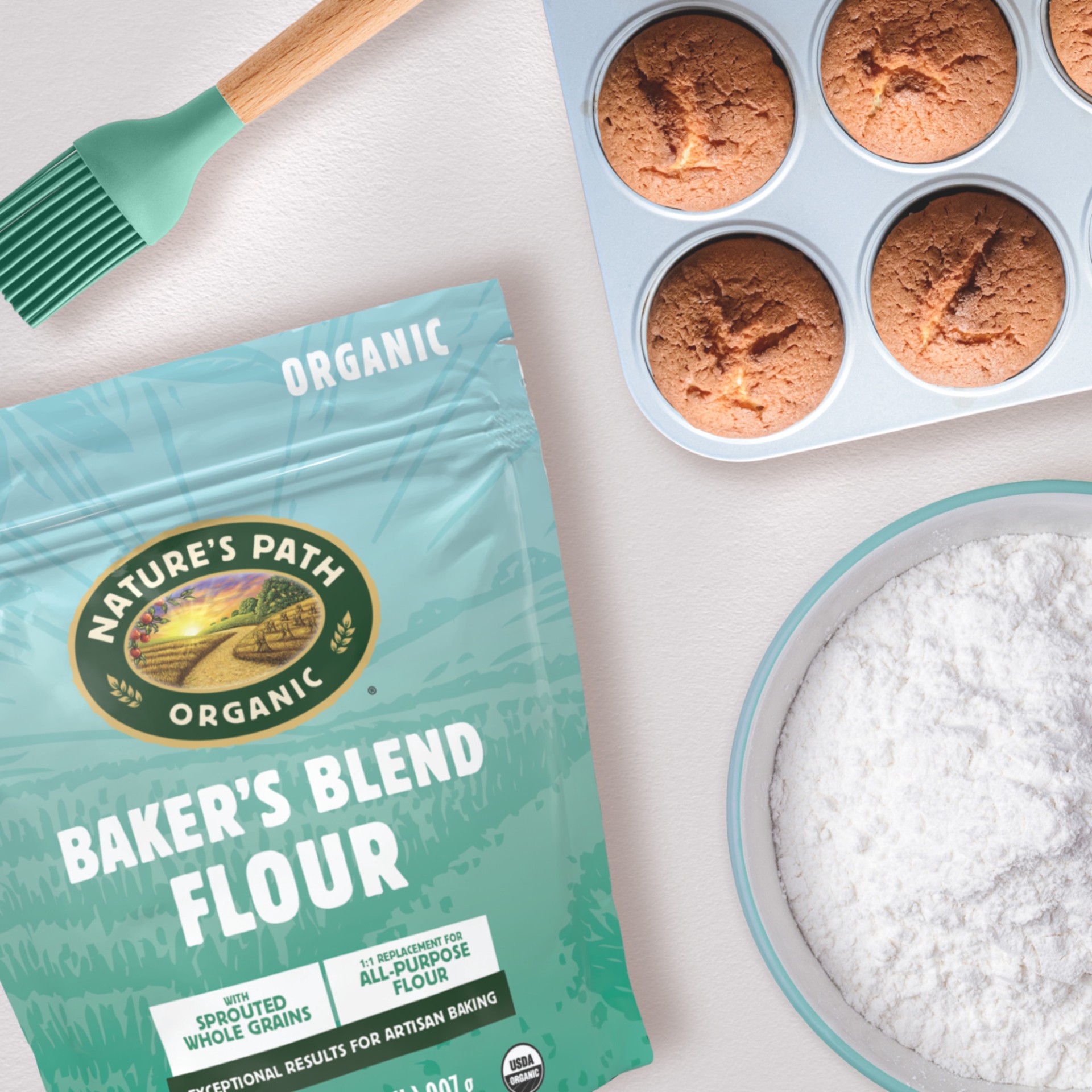 slide 4 of 4, Nature's Path Organic Baker's Blend Flour 32 oz, 32 oz