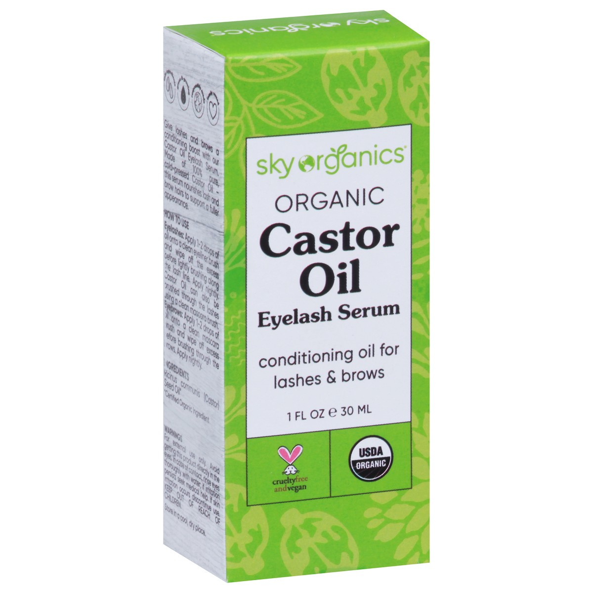 slide 4 of 9, Sky Organics Castor Oil Eyelash Enhancer Serum, 1 fl oz