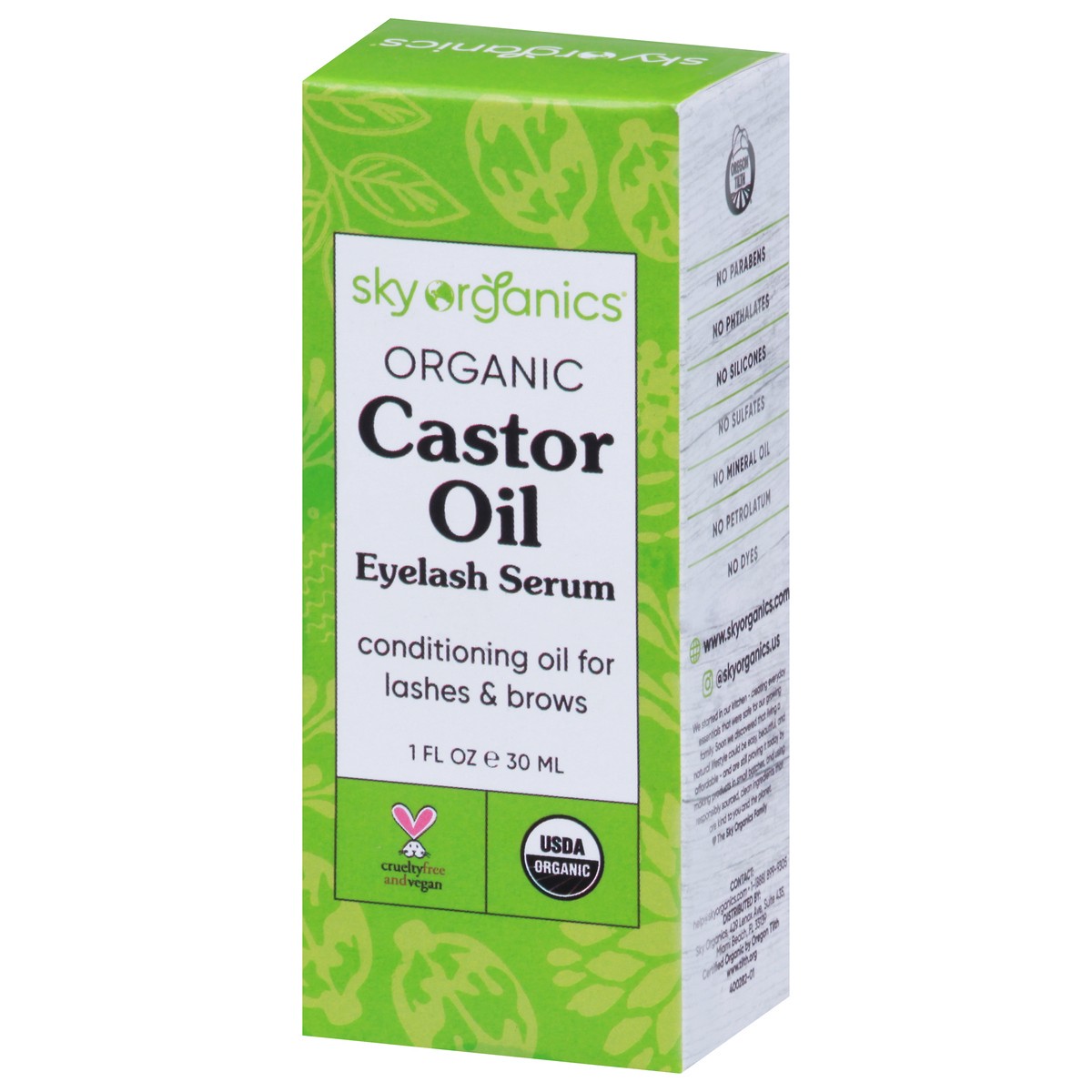 slide 5 of 9, Sky Organics Castor Oil Eyelash Enhancer Serum, 1 fl oz