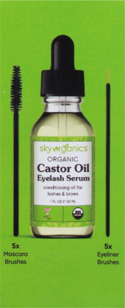 slide 6 of 9, Sky Organics Castor Oil Eyelash Enhancer Serum, 1 fl oz